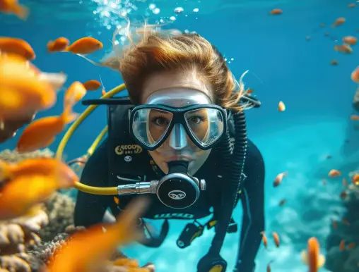 Diving with fishes Bonaire